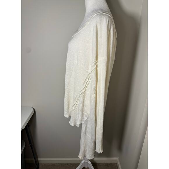 Free People Lace Road Linen Cotton Pullover Size M - Picture 4 of 7